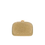 Carolina Herrera Vega Crystal Clutch in Gold