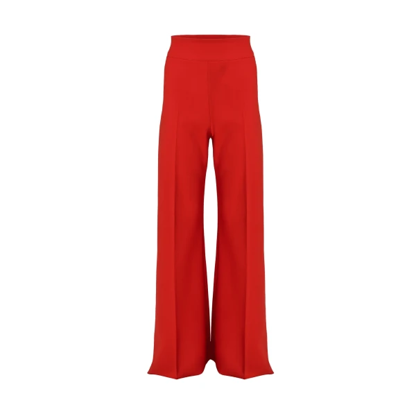 Carolina Herrera Wide-Leg Diane Pants in Chili Red