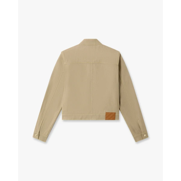 Casablanca Beige Desert Canvas Denim Jacket | Denim | Luxury Shoes 