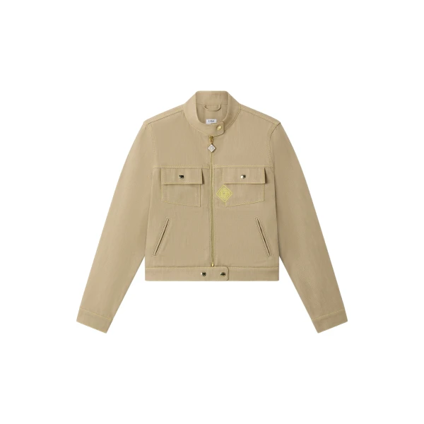 Beige Desert Canvas Denim Jacket