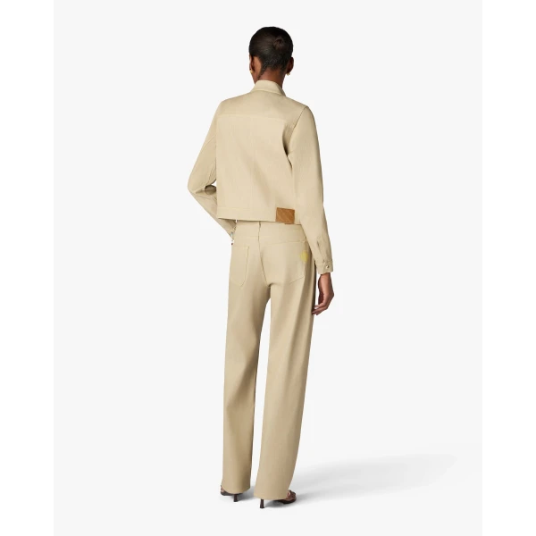 Casablanca Beige Desert Canvas Denim Jeans | Denim | Luxury Shoes 