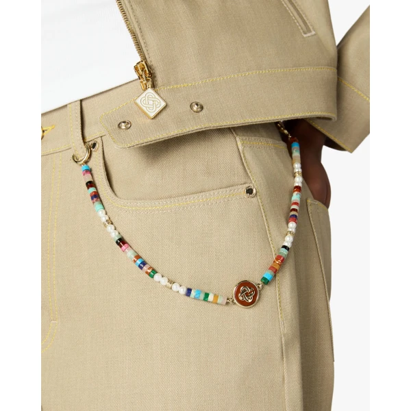 Casablanca Beige Desert Canvas Denim Jeans | Denim | Luxury Shoes 