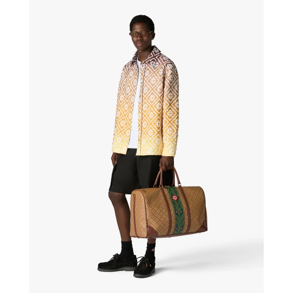 Casablanca Beige Monogram Weekender Bag | Totes & Top-Handle Bags | Luxury Shoes 