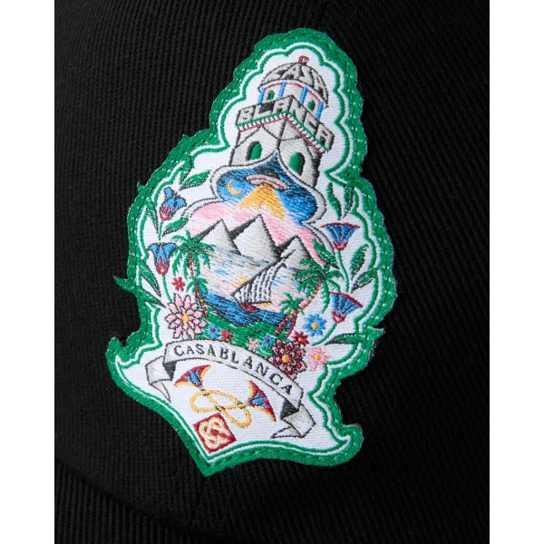 Casablanca Black Hotel Emblem Cap | Hats | Luxury Shoes 