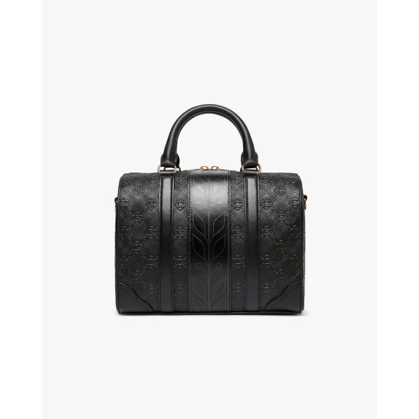 Casablanca Black Mini Monogram Weekender Bag | Totes & Top-Handle Bags | Luxury Shoes 