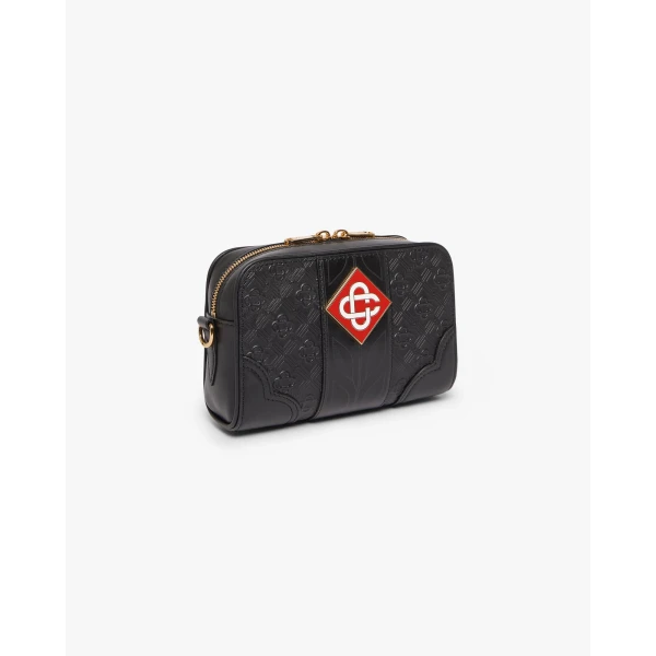 Casablanca Black Monogram Crossbody Bag | Shoulder & Crossbody Bags | Luxury Shoes 