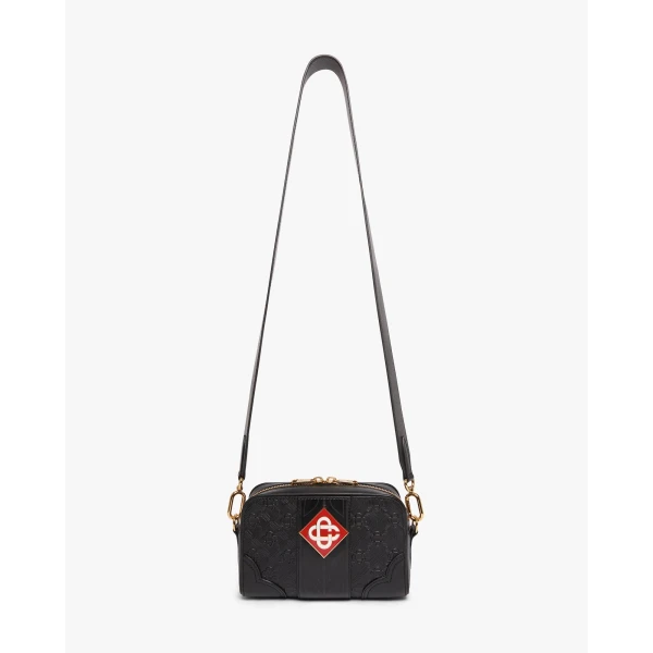 Casablanca Black Monogram Crossbody Bag | Shoulder & Crossbody Bags | Luxury Shoes 