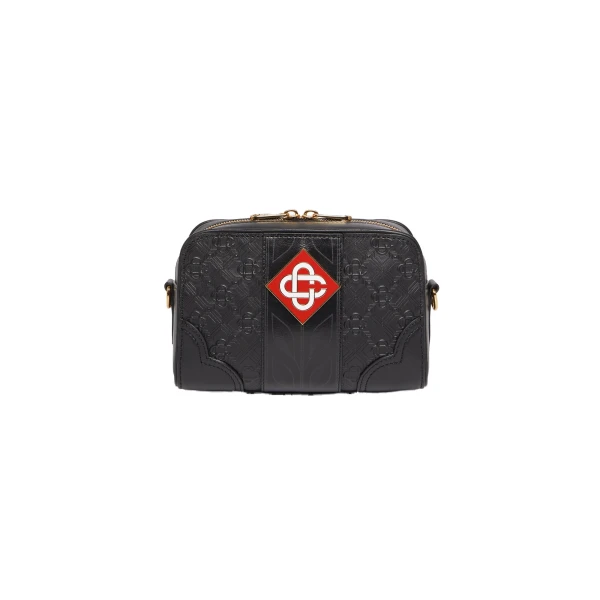 Casablanca Black Monogram Crossbody Bag | Shoulder & Crossbody Bags | Luxury Shoes 