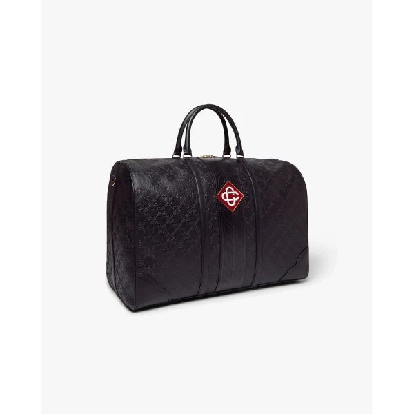 Casablanca Black Monogram Weekender Bag | Totes & Top-Handle Bags | Luxury Shoes 