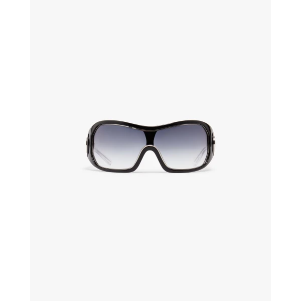 Casablanca Black Outline Shield Sunglasses | Sunglasses | Luxury Shoes 