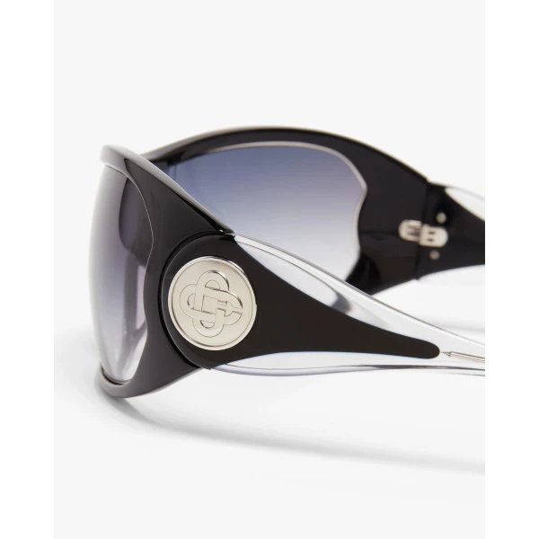 Casablanca Black Outline Shield Sunglasses | Sunglasses | Luxury Shoes 