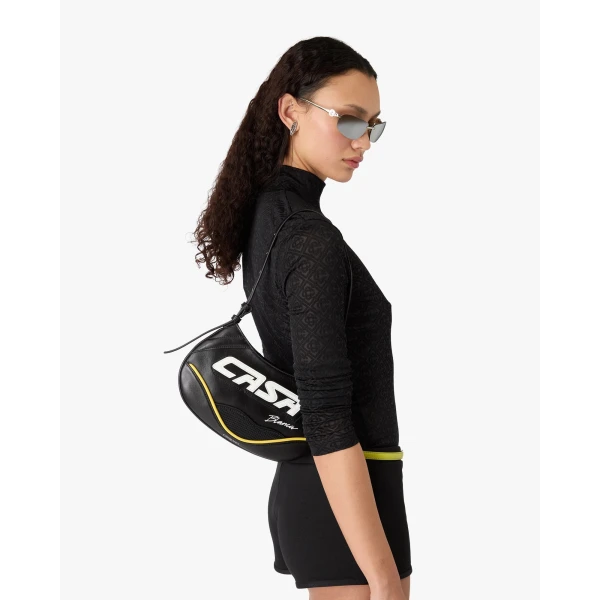 Casablanca Black Slim Biker Bag | Shoulder & Crossbody Bags | Luxury Shoes 