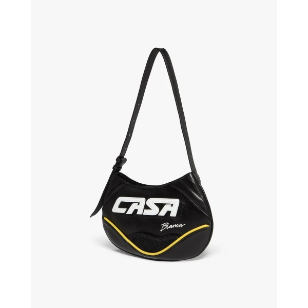 Casablanca Black Slim Biker Bag | Shoulder & Crossbody Bags | Luxury Shoes 