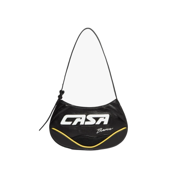 Casablanca Black Slim Biker Bag | Shoulder & Crossbody Bags | Luxury Shoes 