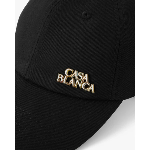 Casablanca Black Stacked Logo Rivet Cap | Hats | Luxury Shoes 
