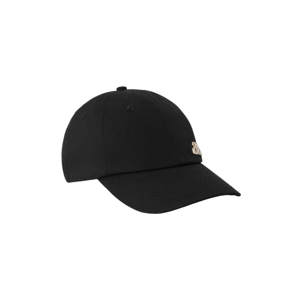 Black Stacked Logo Rivet Cap