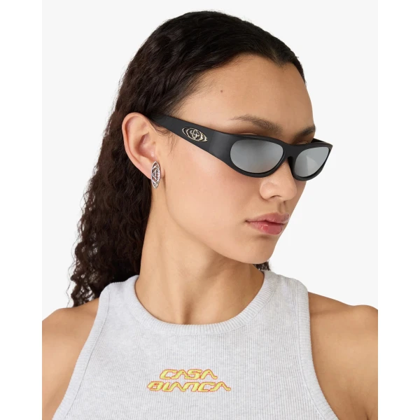 Casablanca Black Warped Sport Sunglasses | Sunglasses | Luxury Shoes 