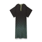 Casablanca Black and Lime Degrade Monogram Silk Kaftan | kaftan | Luxury Shoes 
