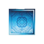 Casablanca Blue Gradient Egyptian Rug Medium Silk Scarf | Scarves | Luxury Shoes 