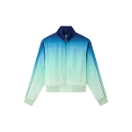 Casablanca Blue & Green Gradient Monogram Jacquard Track Jacket | Jackets | Luxury Shoes 