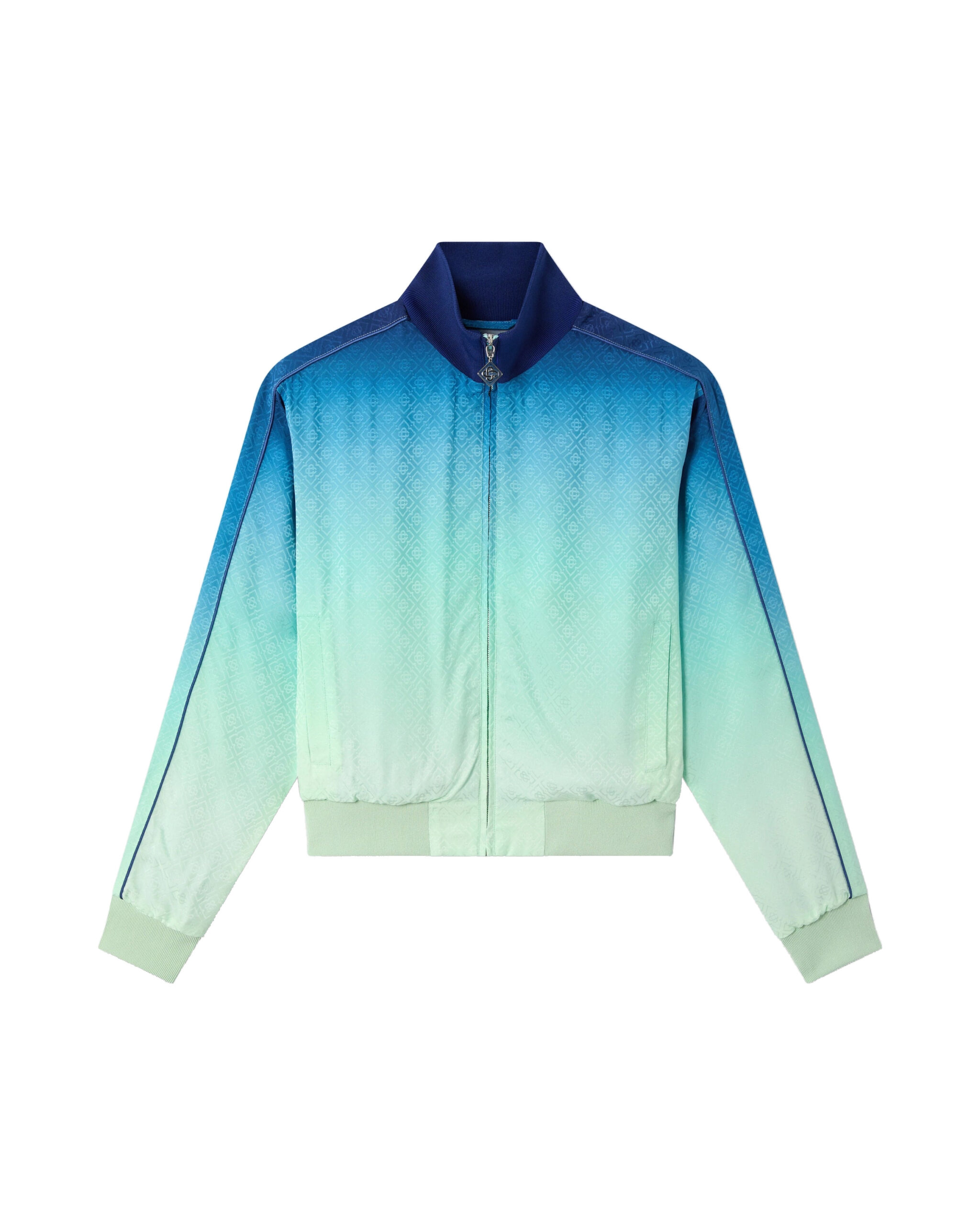 Casablanca Blue & Green Gradient Monogram Jacquard Track Jacket Casablanca Blue & Green Gradient Monogram Jacquard Track Jacket | Jackets | Luxury Shoes