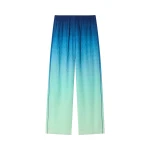 Casablanca Blue & Green Gradient Monogram Jacquard Trousers | Pants | Luxury Shoes 