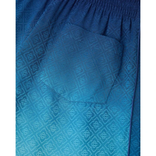 Casablanca Blue & Green Gradient Monogram Jacquard Trousers | Pants | Luxury Shoes 