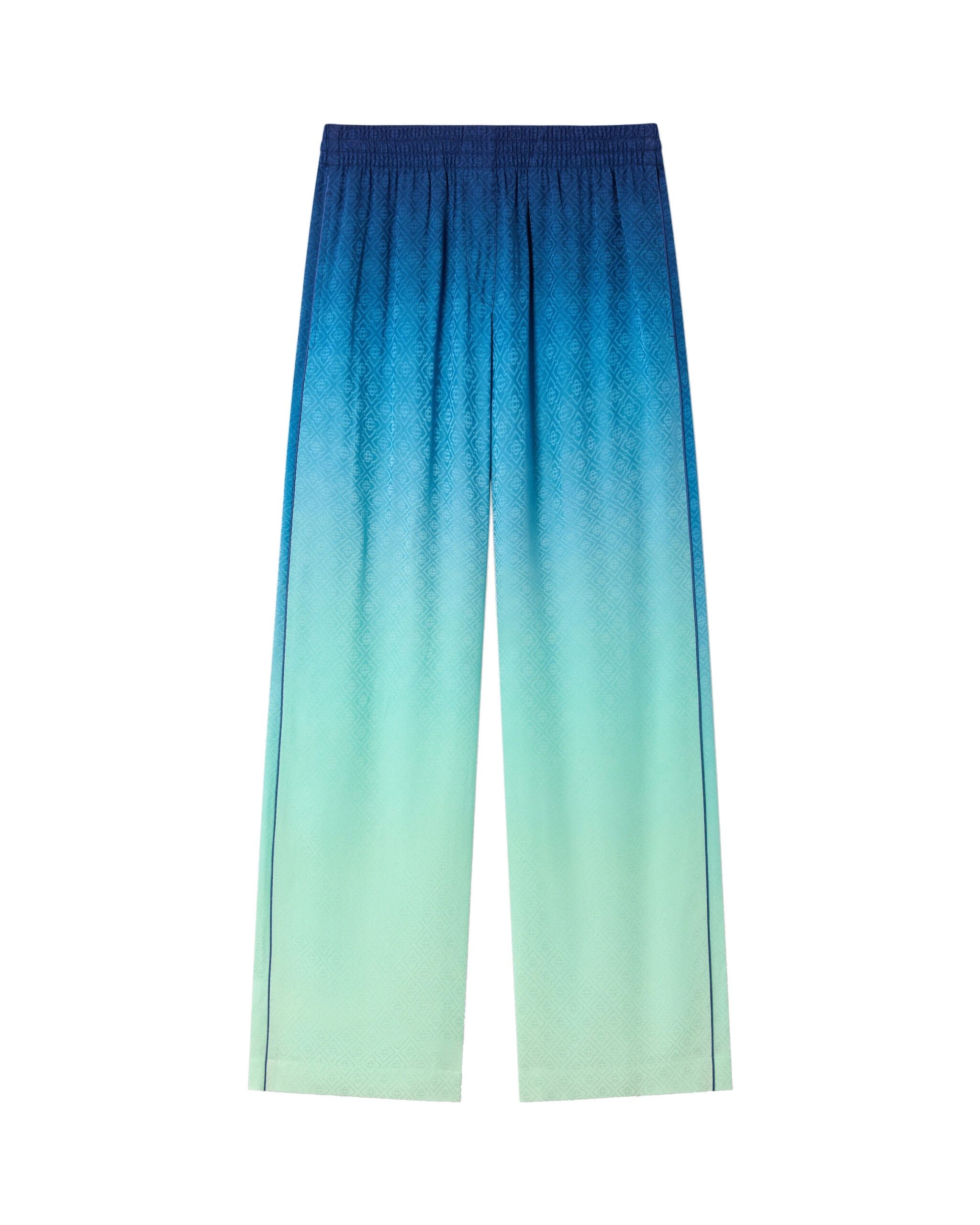 Casablanca Blue & Green Gradient Monogram Jacquard Trousers Casablanca Blue & Green Gradient Monogram Jacquard Trousers | Pants | Luxury Shoes