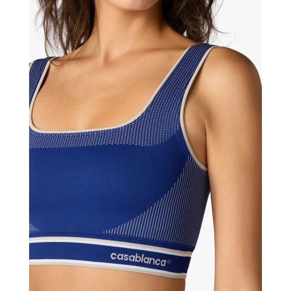 Casablanca Blue Seamless Bralette | Bralette | Luxury Shoes 