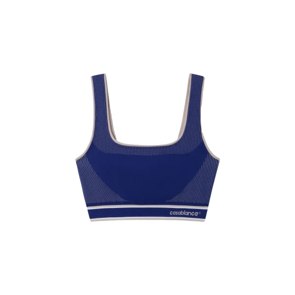 Casablanca Blue Seamless Bralette | Bralette | Luxury Shoes 