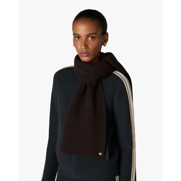 Casablanca Brown Classic Wool Scarf | Scarves | Luxury Shoes 