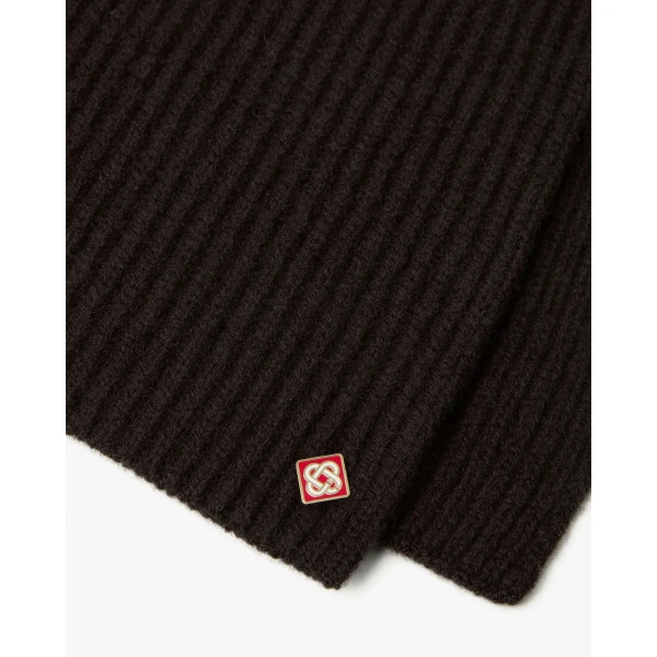 Casablanca Brown Classic Wool Scarf | Scarves | Luxury Shoes 