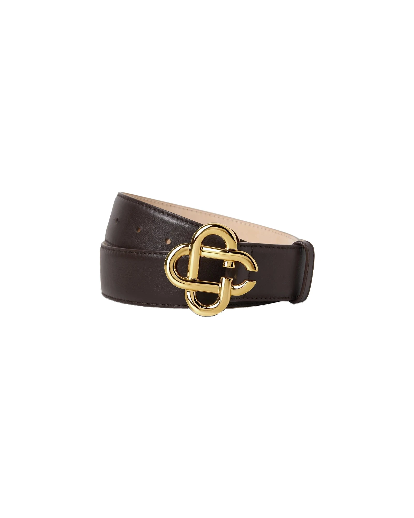 Casablanca Brown & Gold Classic Leather CC Logo Belt Casablanca Brown & Gold Classic Leather CC Logo Belt | Belts | Luxury Shoes