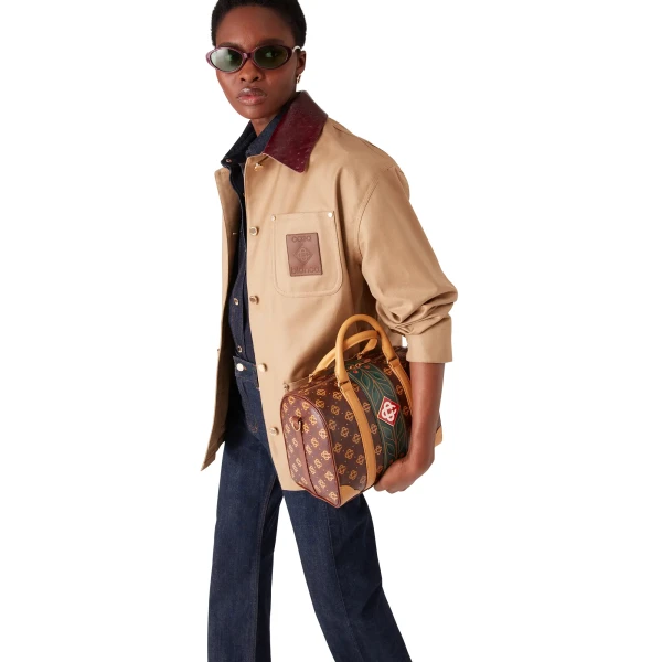 Casablanca Brown Mini Monogram Weekender Bag | Totes & Top-Handle Bags | Luxury Shoes 