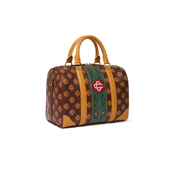 Casablanca Brown Mini Monogram Weekender Bag | Totes & Top-Handle Bags | Luxury Shoes 