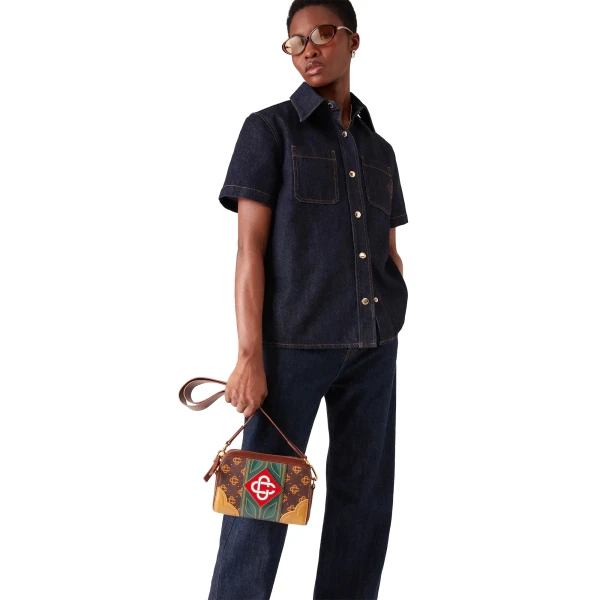 Casablanca Brown Monogram Crossbody Bag | Shoulder & Crossbody Bags | Luxury Shoes 