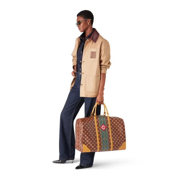 Casablanca Brown Monogram Weekender | Totes & Top-Handle Bags | Luxury Shoes 