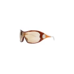 Casablanca Brown Outline Shield Sunglasses | Sunglasses | Luxury Shoes 