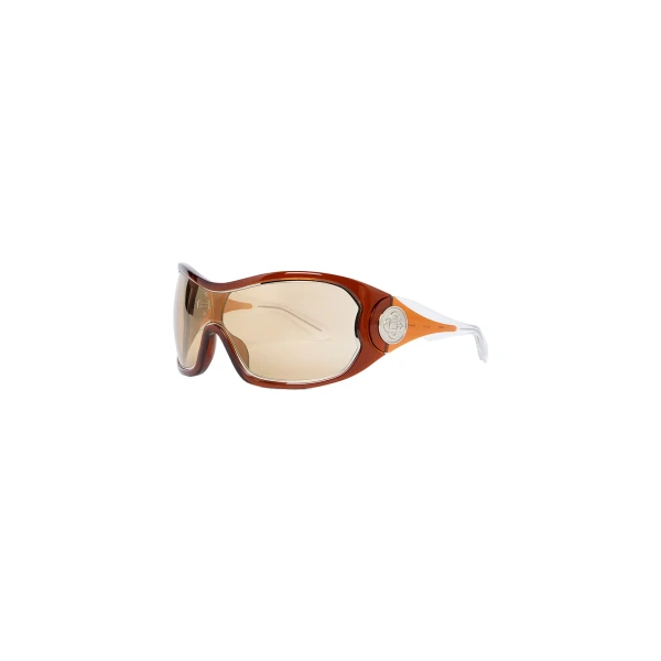 Casablanca Brown Outline Shield Sunglasses | Sunglasses | Luxury Shoes 
