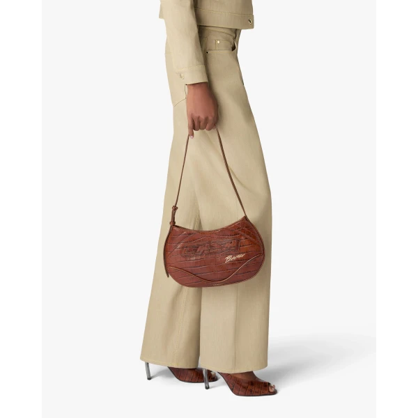 Casablanca Brown Slim Biker Bag | Shoulder & Crossbody Bags | Luxury Shoes 