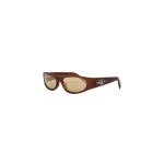 Casablanca Brown Warped Sport Sunglasses | Sunglasses | Luxury Shoes 