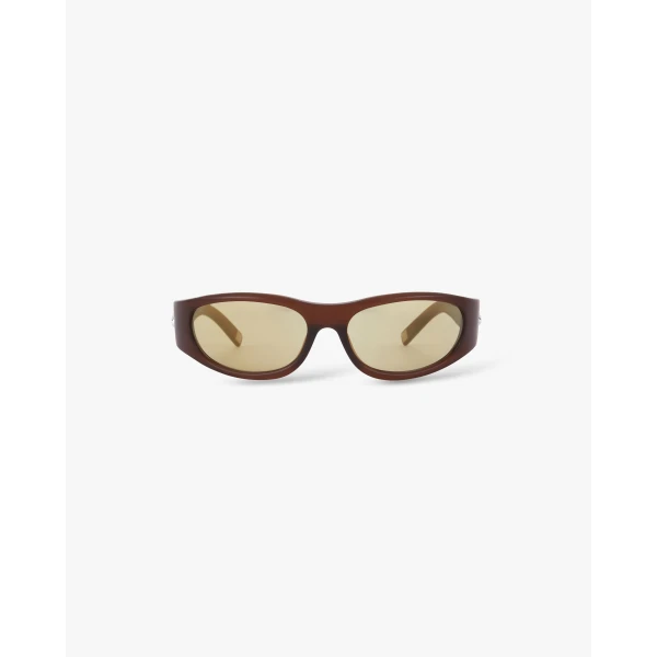 Casablanca Brown Warped Sport Sunglasses | Sunglasses | Luxury Shoes 