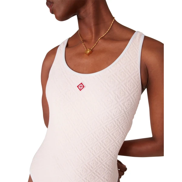 Casablanca Cream Monogram Swimsuit | Swimsuits | Luxury Shoes 
