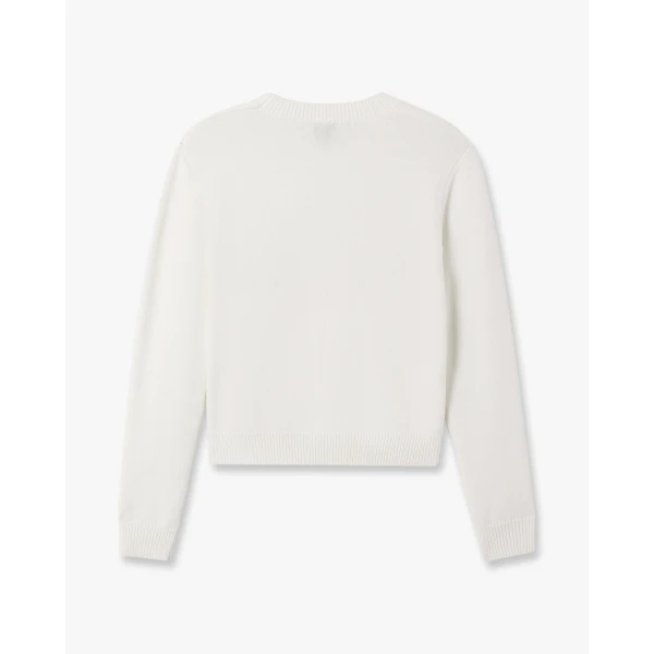 Casablanca Cream Stacked Logo Jumper | Sweater | Luxury Shoes 
