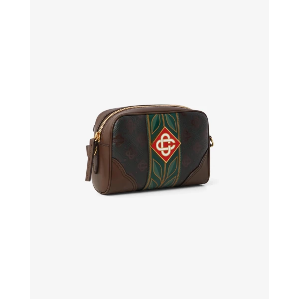 Casablanca Dark Brown Monogram Crossbody Bag | Shoulder & Crossbody Bags | Luxury Shoes 