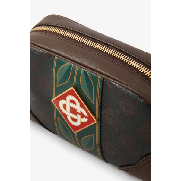 Casablanca Dark Brown Monogram Crossbody Bag | Shoulder & Crossbody Bags | Luxury Shoes 