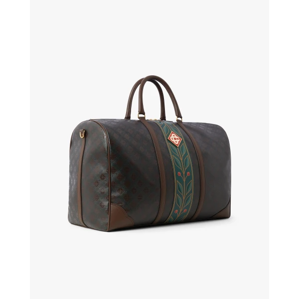 Casablanca Dark Brown Monogram Weekender Bag | Totes & Top-Handle Bags | Luxury Shoes 