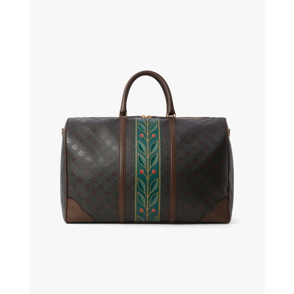 Casablanca Dark Brown Monogram Weekender Bag | Totes & Top-Handle Bags | Luxury Shoes 