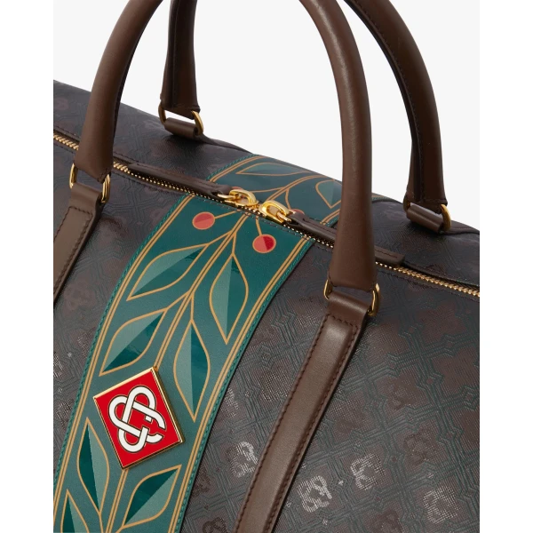 Casablanca Dark Brown Monogram Weekender Bag | Totes & Top-Handle Bags | Luxury Shoes 