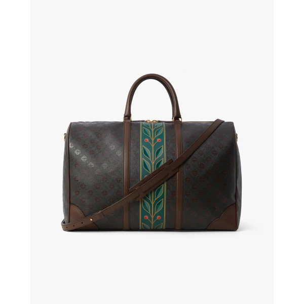 Casablanca Dark Brown Monogram Weekender Bag | Totes & Top-Handle Bags | Luxury Shoes 